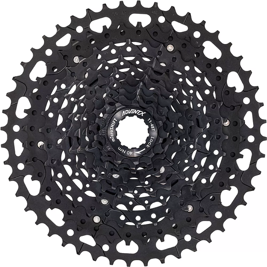 microSHIFT Advent X G104 10 Speed MTB Cassette - 11-48t} - Black, Black