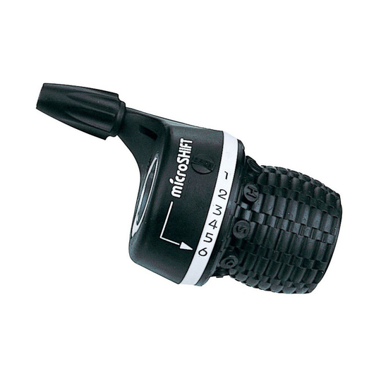 microSHIFT MS25-6R Twist Type 6 Speed Gear Shifter - Black - Right}, Black