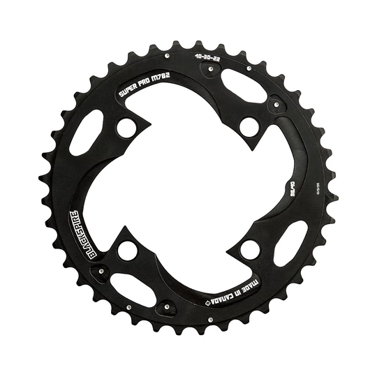 Blackspire SuperPro MTB Chain Ring (Shimano XT-SLX) - 4-Bolt - Shimano M782/672/622/612 - Grey, Grey