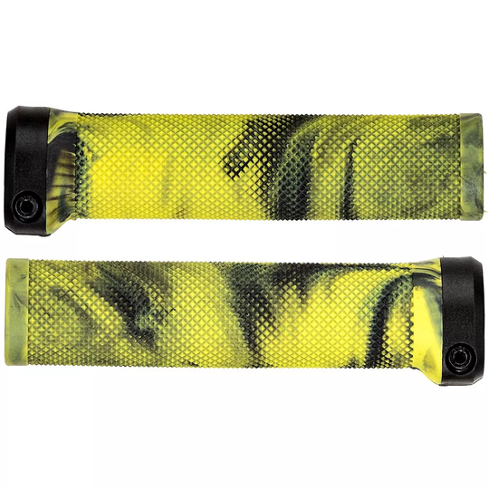 Brand-X Knurled Lock On MTB Handlebar Grips - 135mm} - Camo, Camo