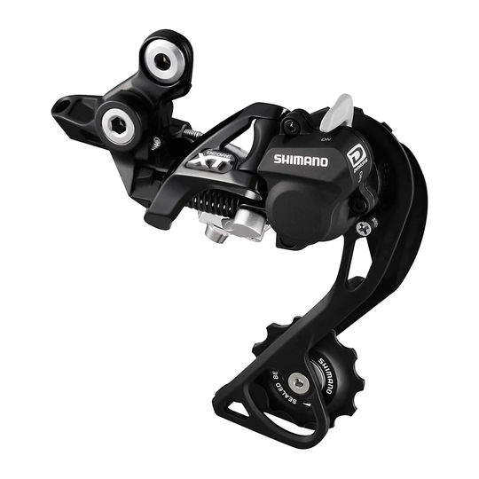 Shimano Deore XT M786 10 Speed Rear Derailleur - Long Cage} - Black, Black
