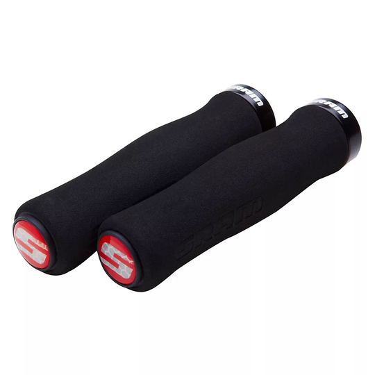 SRAM Contour Foam Locking Bike Grips - 129mm} - Black - Black, Black - Black