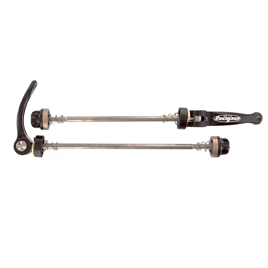 Hope Quick Release MTB Steel Skewers (Pair) - 100mm & 135mm} - Black, Black