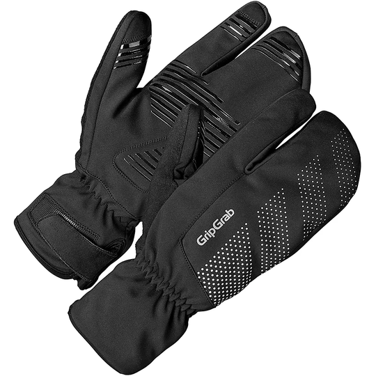 GripGrab Ride Windproof Deep Winter Lobster Glove AW22 - L} - Black, Black