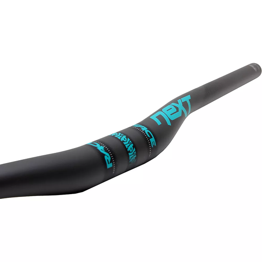 Race Face Next Carbon Riser Bar (35mm) - Black - Turquoise - 35.0mm, Black - Turquoise