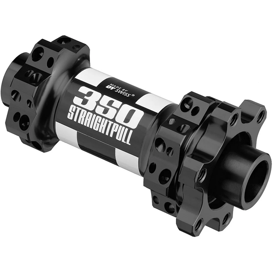DT Swiss 350 Front Straight Pull MTB Disc Hub - 28H-100-15mm} - Black, Black