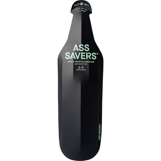 Ass Savers Big Rear Mudguard - Black, Black
