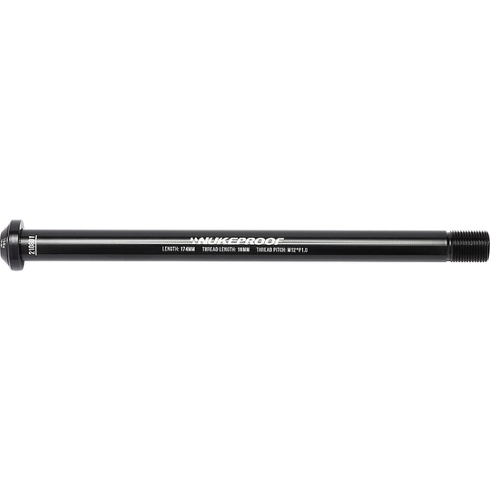 Nukeproof Thru Axle Rear 12mm - 174mm Axle 16mm Thread - Black - White, Black - White
