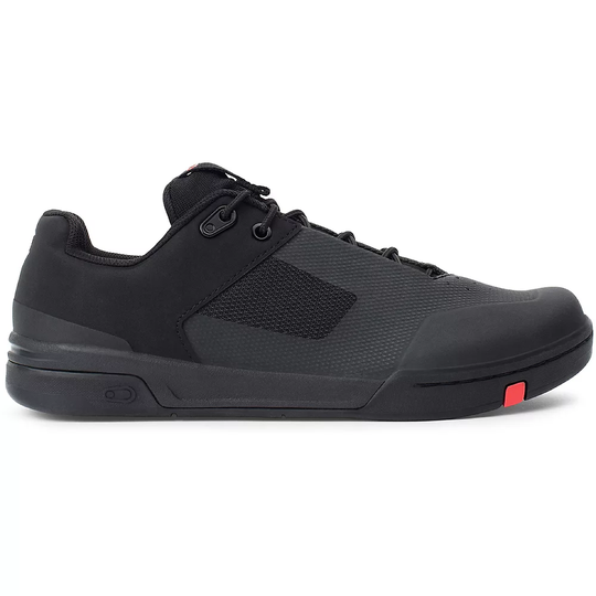 crankbrothers Stamp Lace Flat Pedal Shoe - UK 10} - BLACK-RED, BLACK-RED