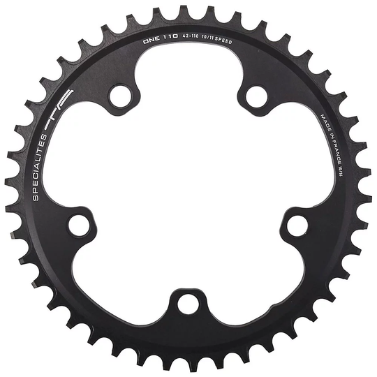 TA One 5-Arm 10-11-12 Speed Chain Ring - 5-Bolt - Matt Black, Matt Black