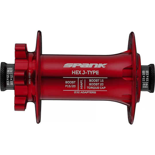 Spank HEX J-TYPE Boost Front Hub - 32H - Red, Red