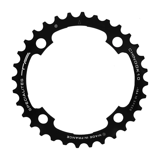 TA 104 BCD Chinook Middle Bike Chainring - 4-Bolt - Black, Black