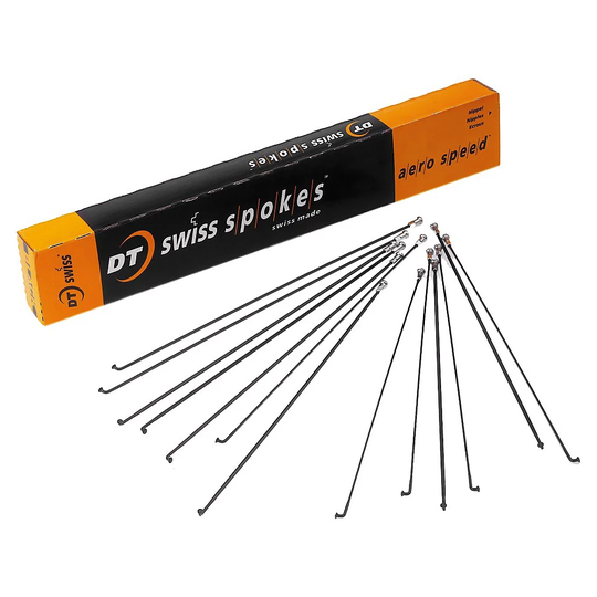 DT Swiss Aero Speed Black Wheel Spokes - 18 Pack, Black