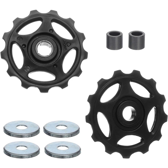 Shimano Alivio RD-M410 8 Speed Jockey Wheels - 13T} - Black, Black