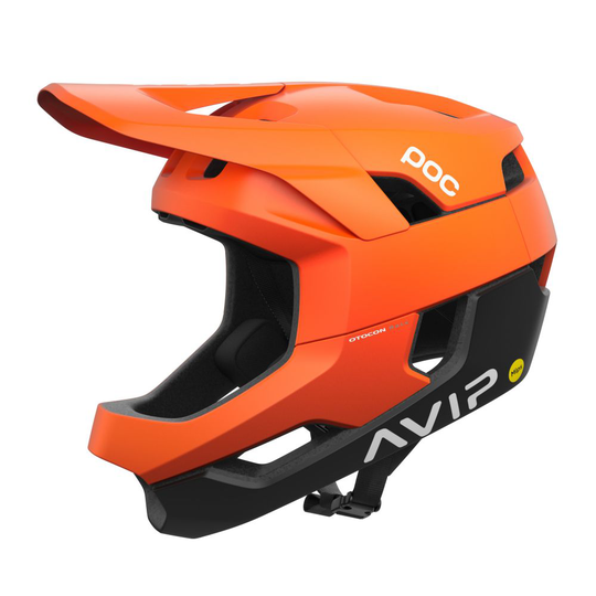 POC Otocon Race MIPS - Fluorescent Orange AVIP / Uranium Black Matt S