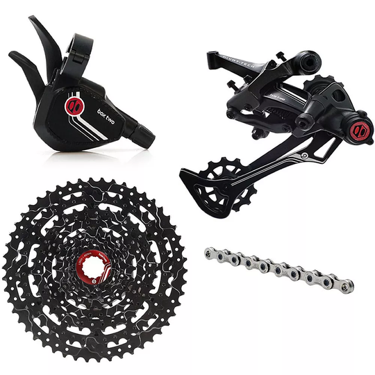 Box Two Prime 9 Speed MTB Groupset - Multi Shift - Black, Black