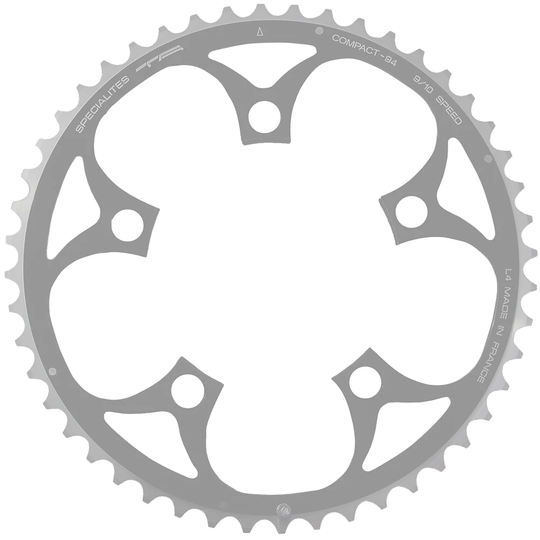 TA Compact Outer Chain Ring (94mm BCD) - 5-Bolt - Silver, Silver