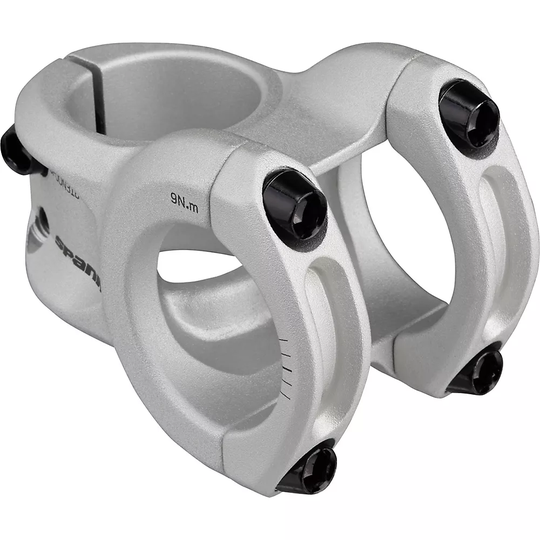 Spank SPOON 318 Mountain Bike Stem - Raw Silver - Length: 33mm}, Raw Silver