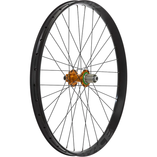 Hope Custom Enduro MTB Rear Wheel - 12mm x 148mm - Black and Orange, Black and Orange