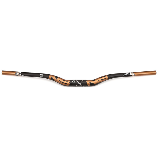 NS Bikes Licence Carbon Riser MTB Handlebars - 820mm - Black-Gold, Black-Gold