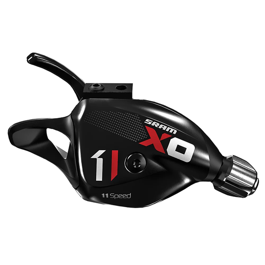 SRAM X01 11 Speed MTB Trigger Gear Shifter - Red - Right Hand Rear - With Clamp}, Red