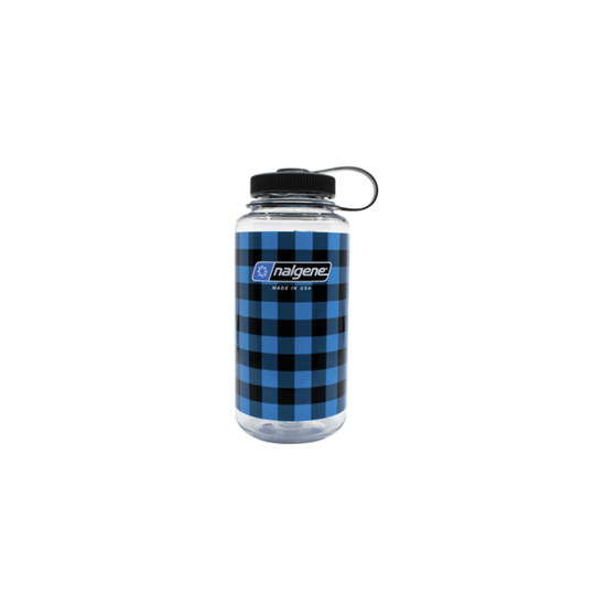 Nalgene widemouth 1L juomapullo blue plaid