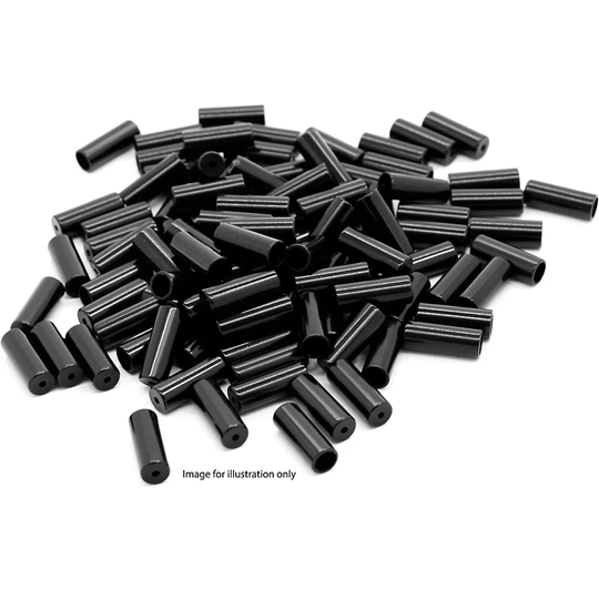 Transfil Outer Brake Cable Ferrules 5mm (10 Pack) - Black, Black