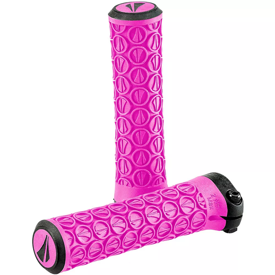 SDG Slater Jr Lock On MTB Handlebar Grips - 115mm} - Neon Pink, Neon Pink