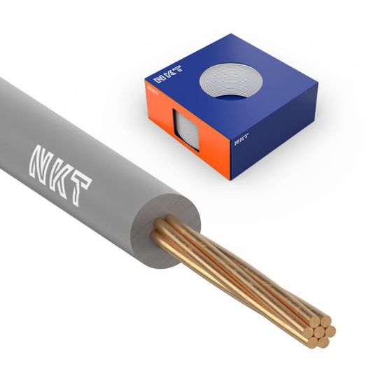 NKT FQ XTRA Asennuskaapeli 450/750V, 1,5 mm², 100 m rengas Harmaa