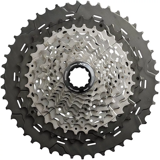 Shimano XT M8000 11-46t Cassette (11 Speed) - Silver - 11-46t}, Silver