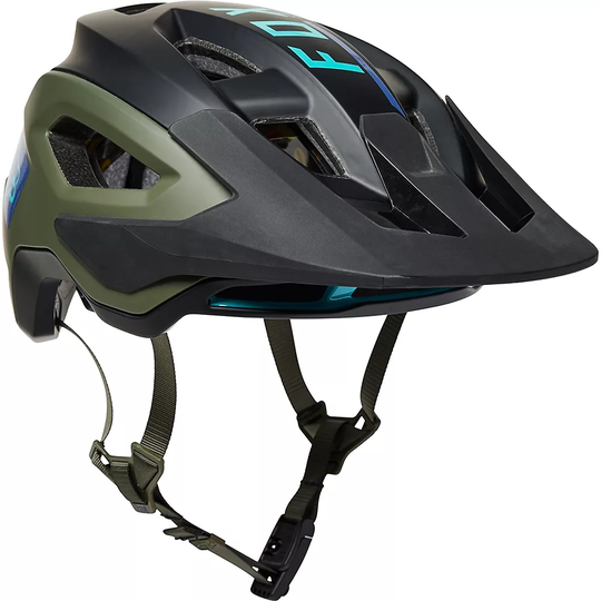 Fox Racing Speedframe Pro MTB Helmet (MIPS) - M} - Black-Green, Black-Green