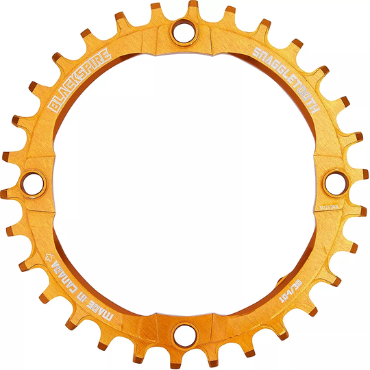 Blackspire Snaggletooth Narrow Wide Chainring - 4-Bolt - Orange, Orange