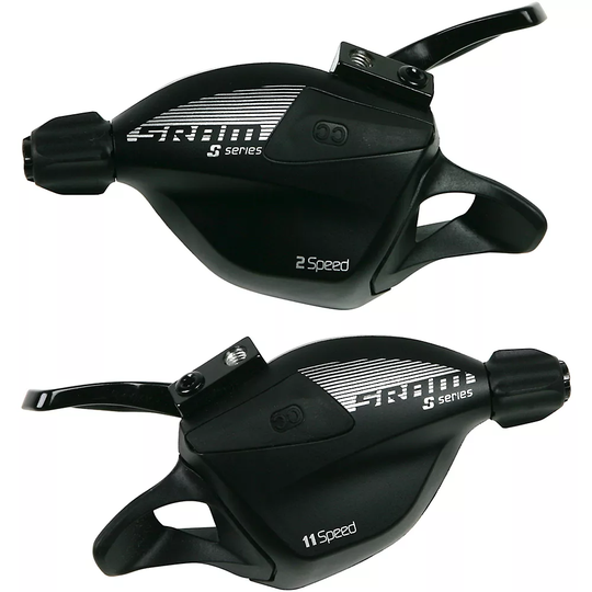 SRAM SL-700 Flat Bar Road Gear Shifter Set - Black, Black