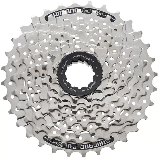 Shimano Acera HG41 8 Speed MTB Cassette - Silver - 11-34t}, Silver