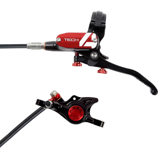 Hope Tech 4 X2 Brake - No Rotor - 1700mm - Red, Red