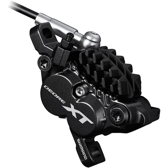 Shimano M8020 XT 4-Pot MTB Disc Brake Caliper - Front or Rear} - Black, Black