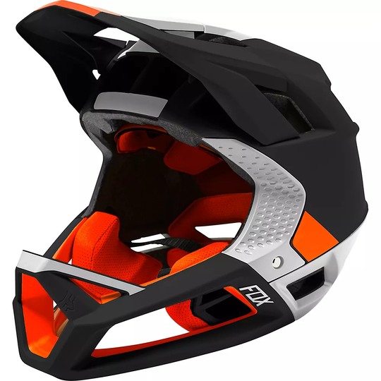 Fox Racing Proframe Full Face MTB Helmet - L} - Black-Orange, Black-Orange