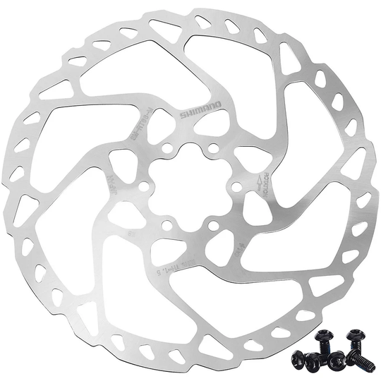 Shimano RT66 Disc Brake Rotor (6 Bolt) - Silver - 203mm}, Silver