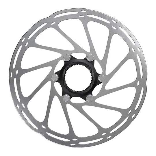 SRAM Centerline Rounded Center Lock Rotor - Silver - Black - 180mm}, Silver - Black