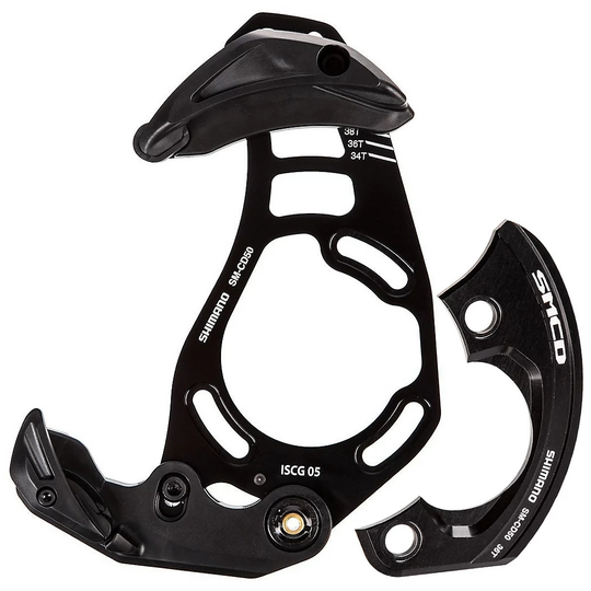 Shimano Saint CD50 MTB Chain Guard and Guide Set - Black - ISCG OLD}, Black
