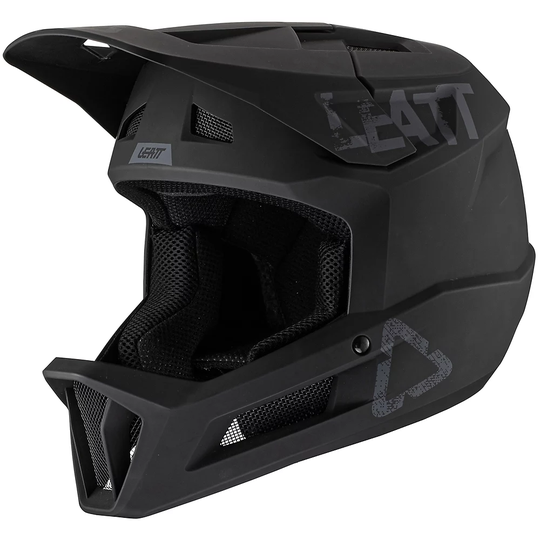 Leatt MTB 1.0 Helmet DH - XXL} - Black, Black