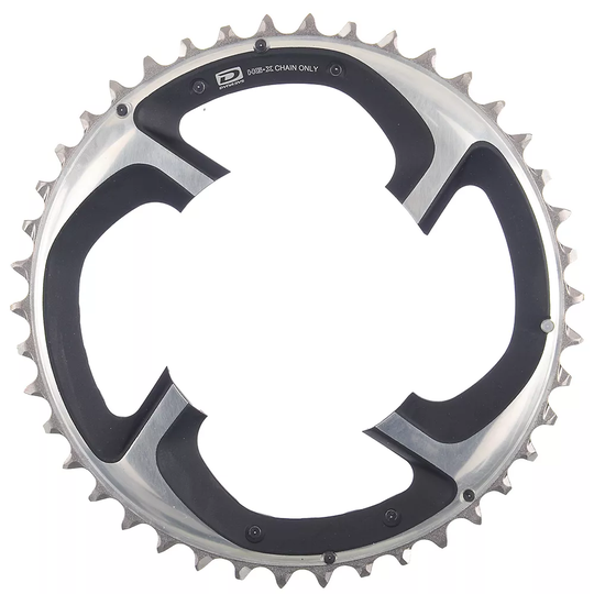 Shimano XTR M980 10 Speed Triple MTB Chain Ring - 4-Bolt - Silver, Silver