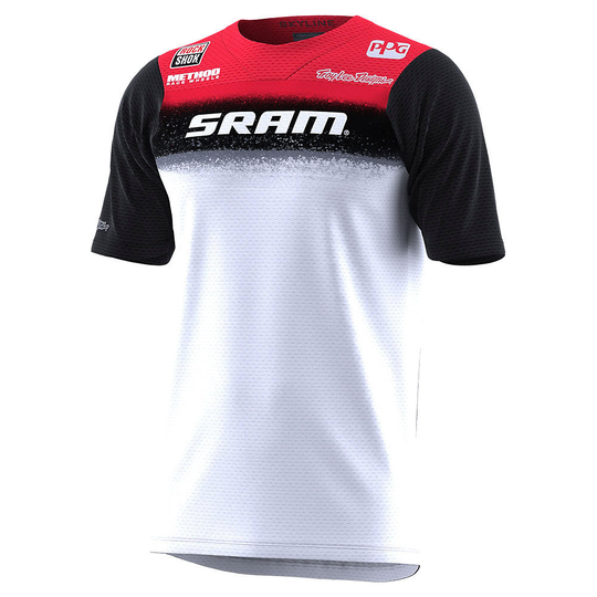 Troy Lee Designs Skyline Cycling Jersey (Sram) AW22 - S} - White, White