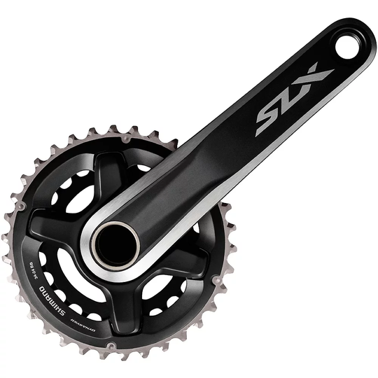 Shimano SLX M7000 2x11 Speed MTB Chainset - Black - 96mm, Black