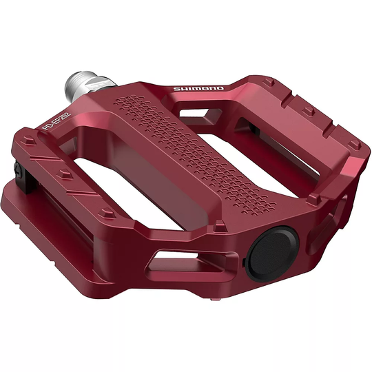 Shimano EF202 Flat Mountain Bike Pedals - Red, Red