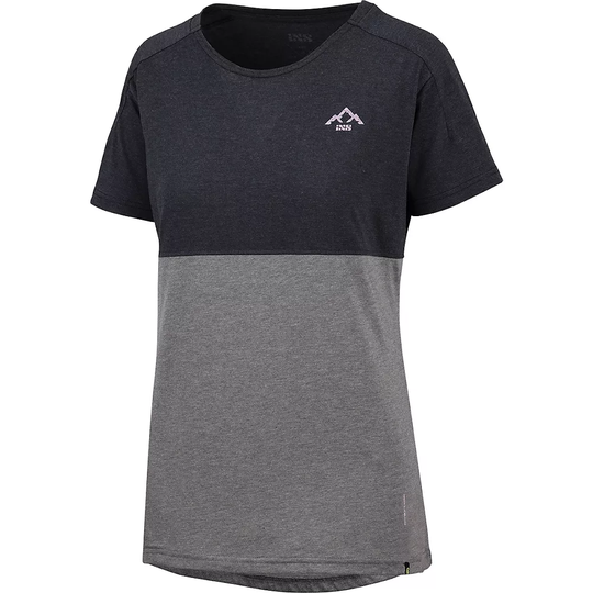 IXS Women's Flow Tech Tee (Mountain) 2022 - L} - Graphite Black, Graphite Black