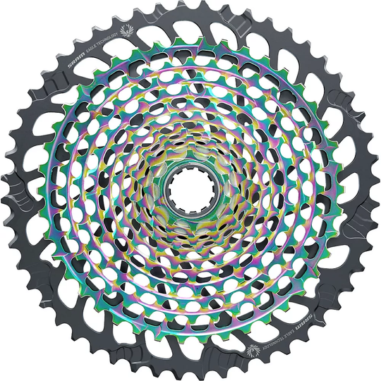SRAM XG-1299 Eagle 12 Speed Cassette - Rainbow - 10-52t}, Rainbow