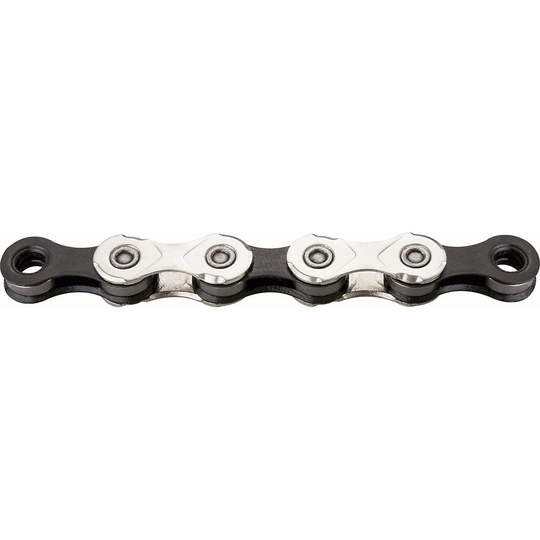 KMC X12 12 Speed Bike Chain - 126 Links} - Silver Black, Silver Black