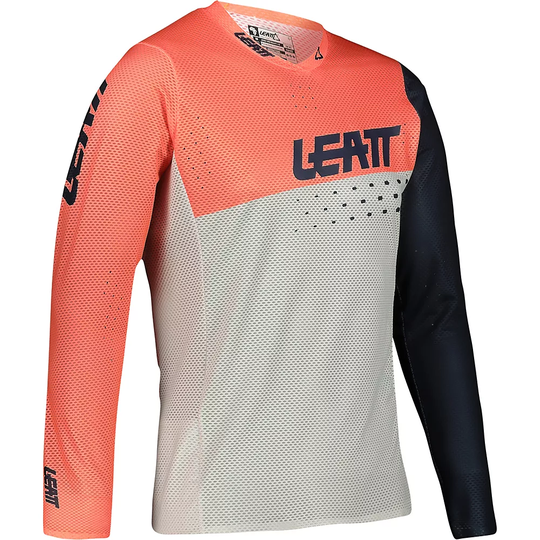 Leatt Junior MTB Gravity 4.0 Jersey - S} - Coral, Coral