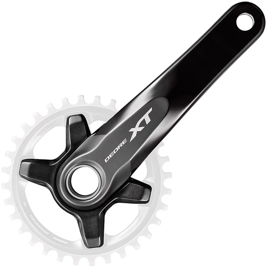 Shimano XT M8000 MTB Crankset - 50mm Chainline - Black, Black